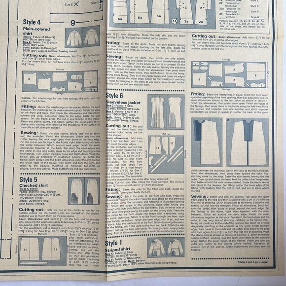 Vintage Designer Sewing Patterns Uncut Lot Of 3 Blouse Dress Jacket Skirt 70s - Picture 3 of 10